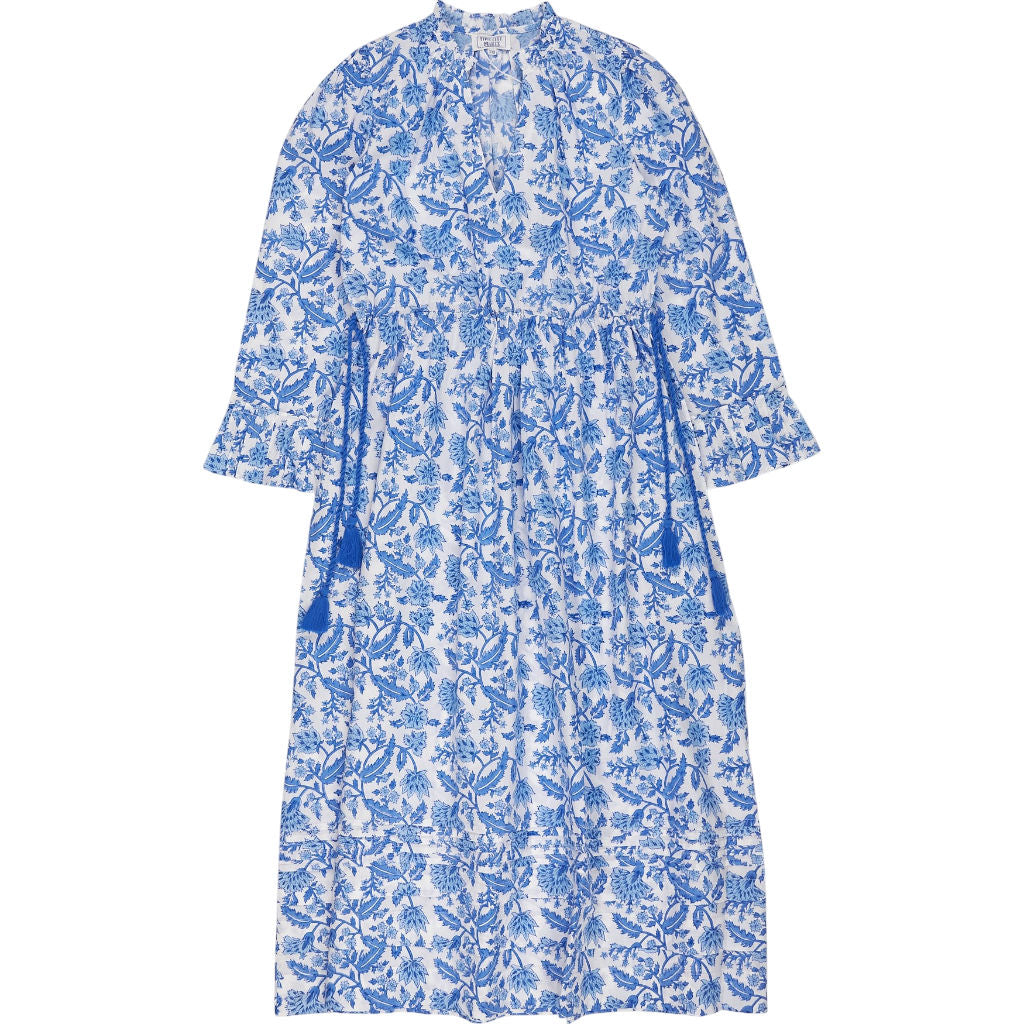 Pink City Prints Blue Amelia Dress