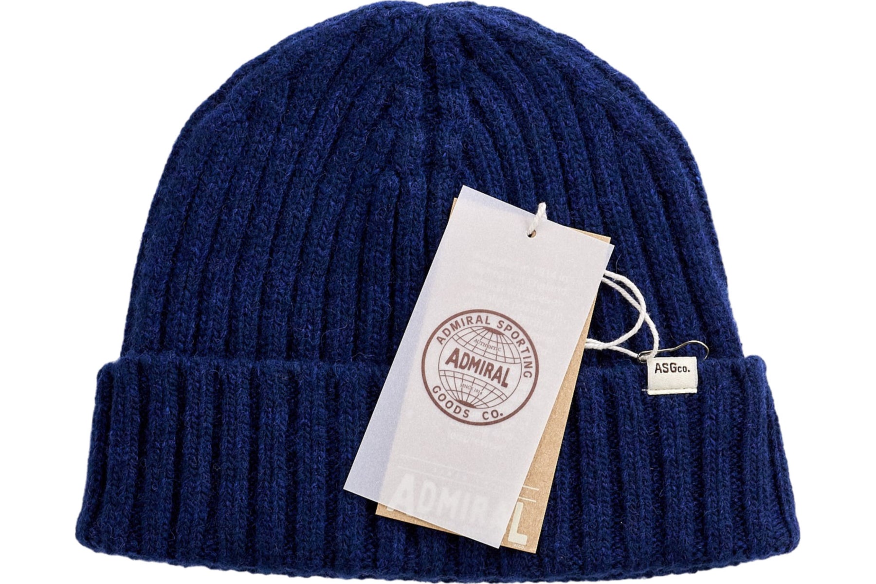 Admiral Navy Wool Beanie Hat