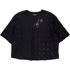 Hush Black Embroidered Floral T-Shirt