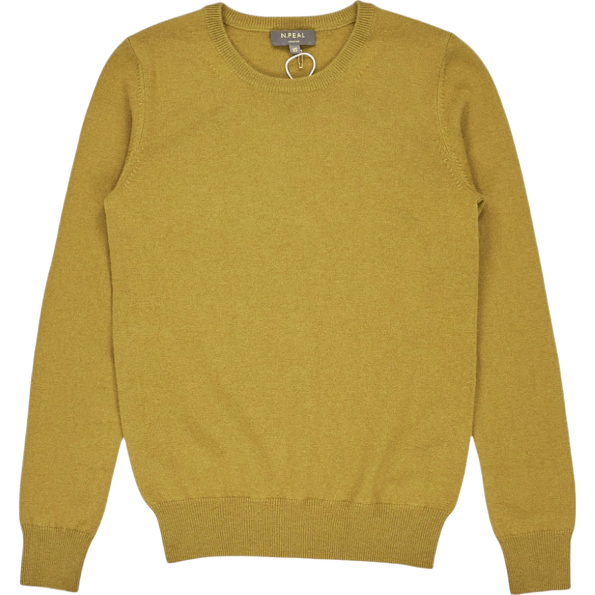 N. Peal Chartreuse Round Neck Cashmere Sweater