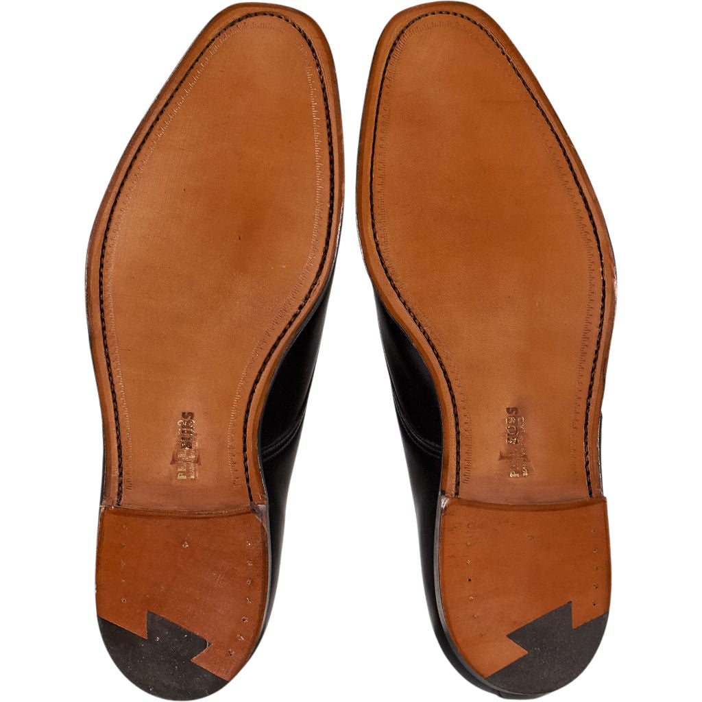 Crockett & Jones Black Leather Cap Toe Shoes