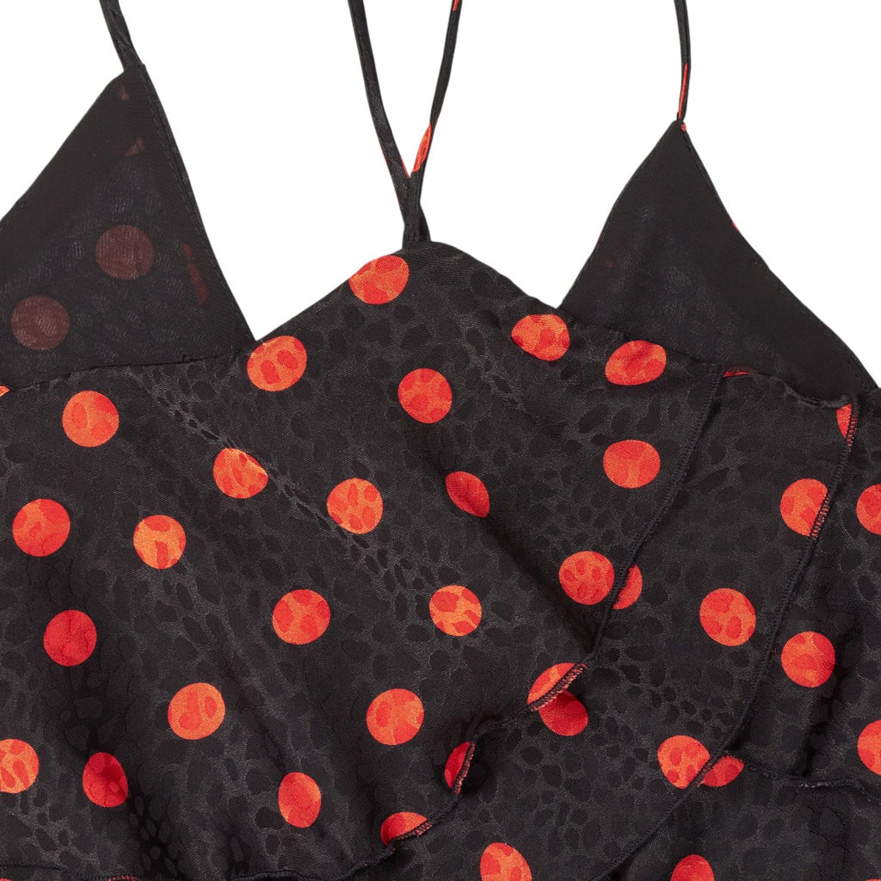 Damsel Black Polka Dot Ana Printed Dress