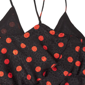 Damsel Black Polka Dot Ana Printed Dress