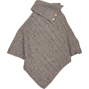 Glencroft Beige Wool Poncho