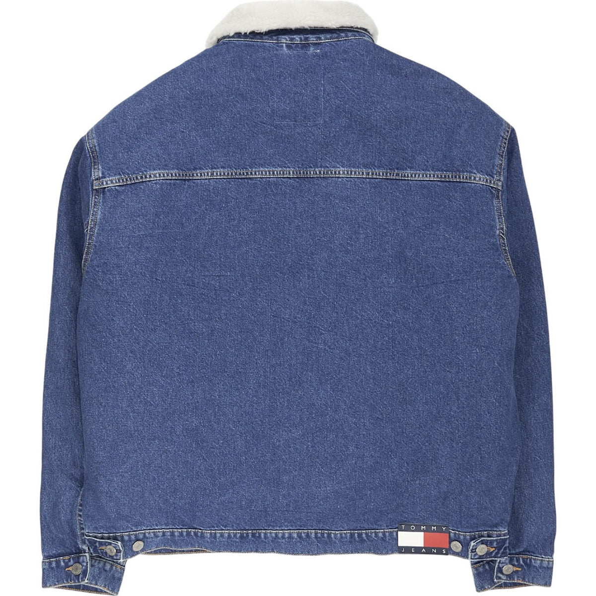 Tommy Jeans Blue Sherpa Collar Denim Jacket L