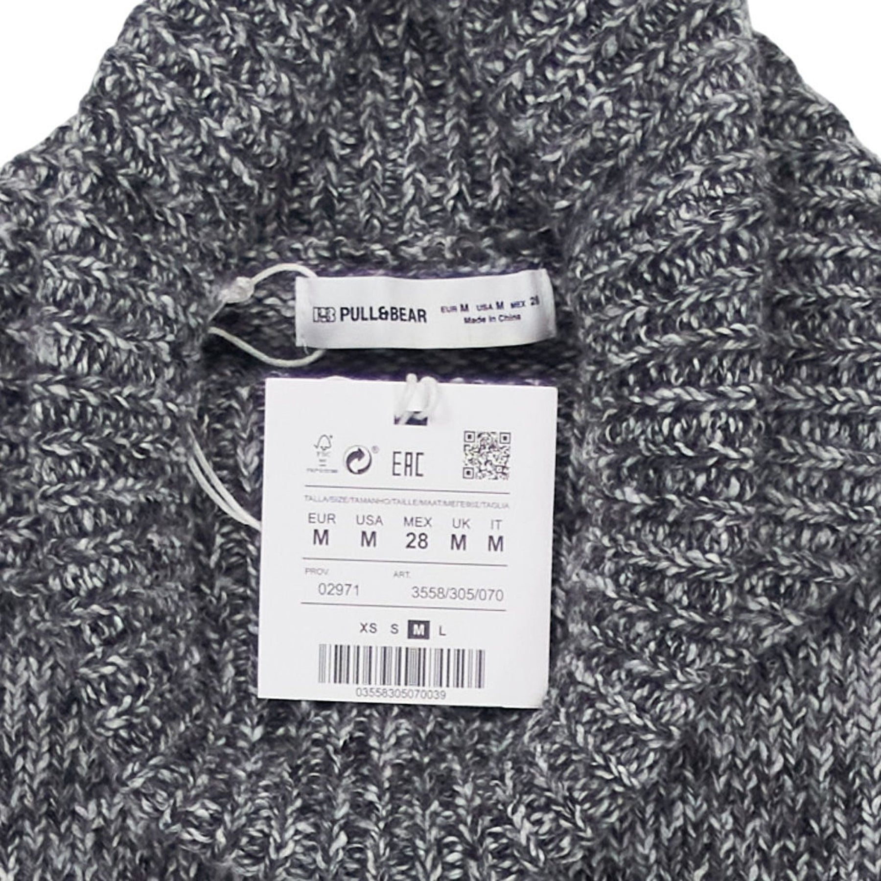 Pull&Bear Grey Turtleneck Knit Jumper