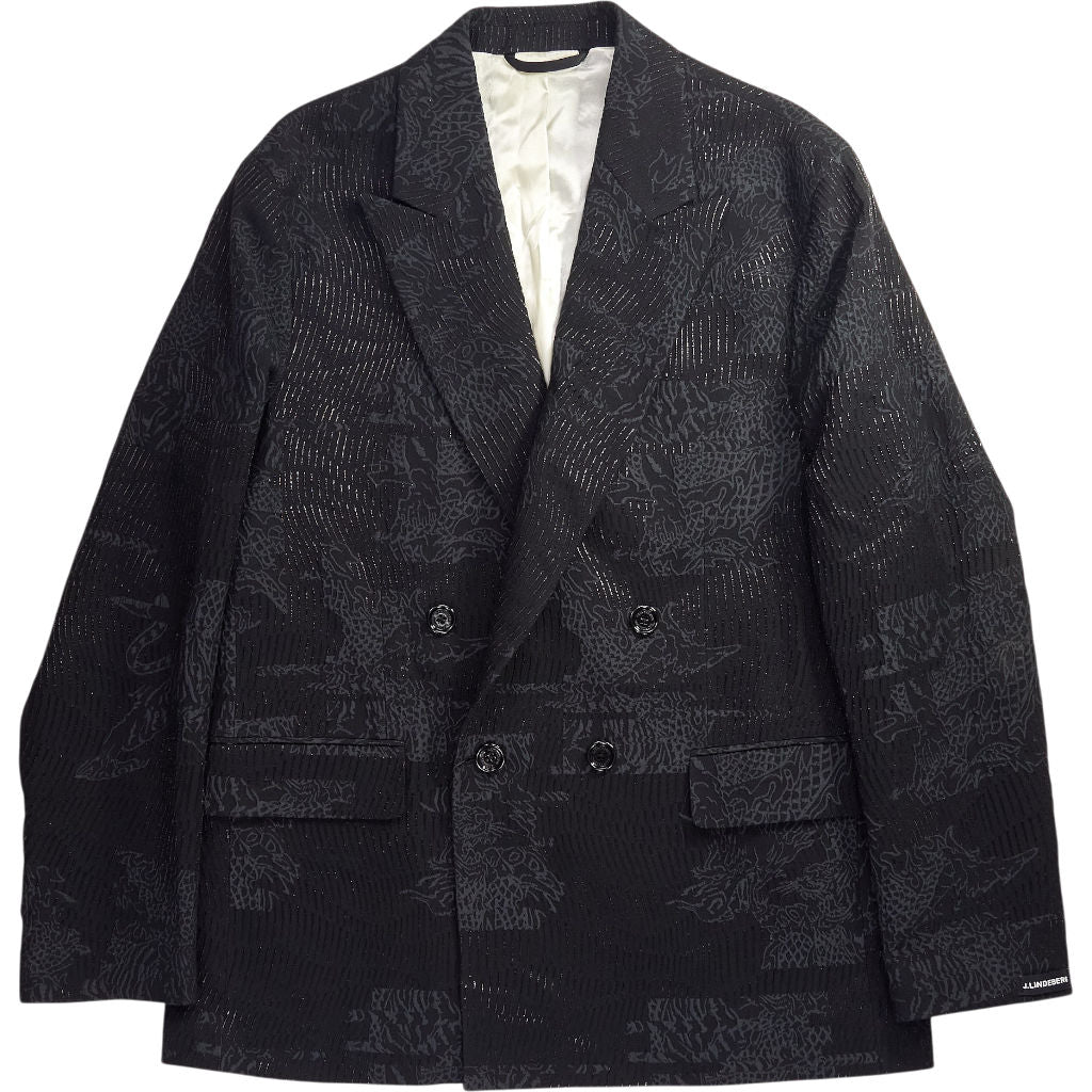 J. Lindeberg Black David U Jacquard Blazer