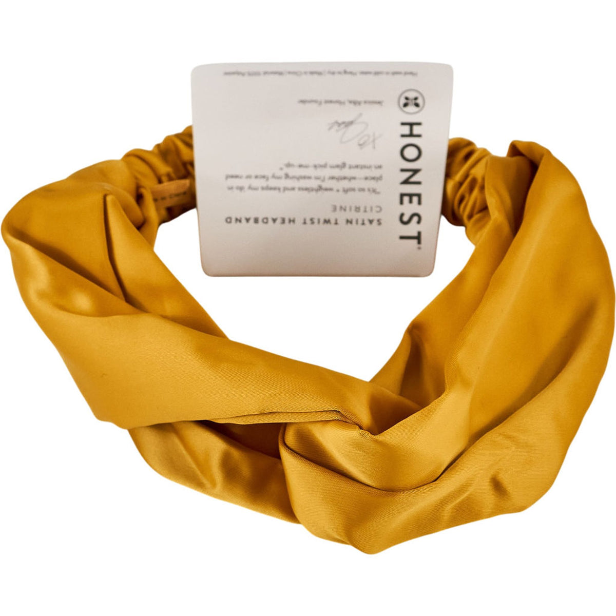 Honest Citrine Satin Twist Headband
