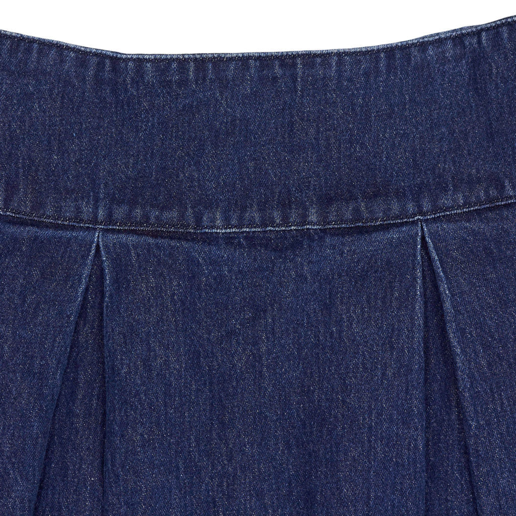 Seventy + Mochi Indigo Denim Midi Skirt