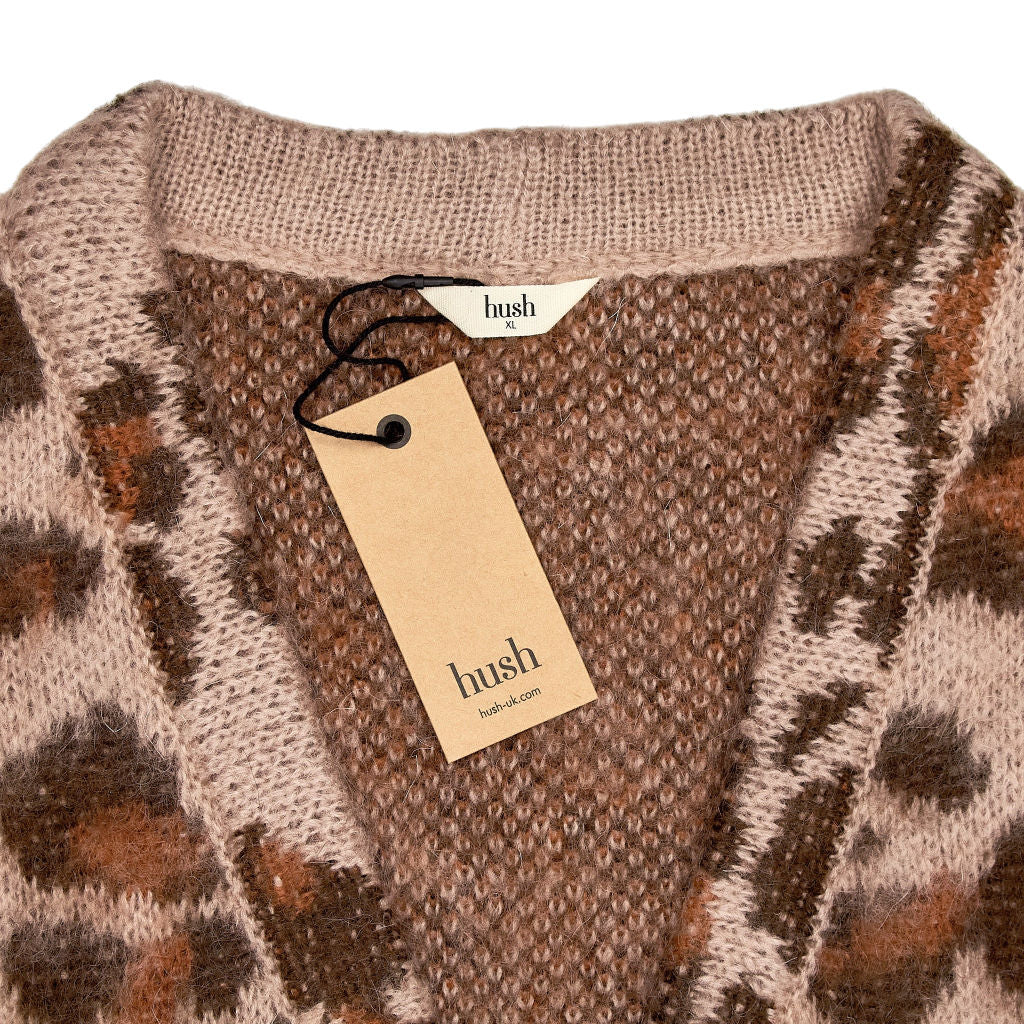 Hush Brown Leo Animal Cardigan