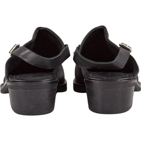 YMC Black Leather Slingback Shoes