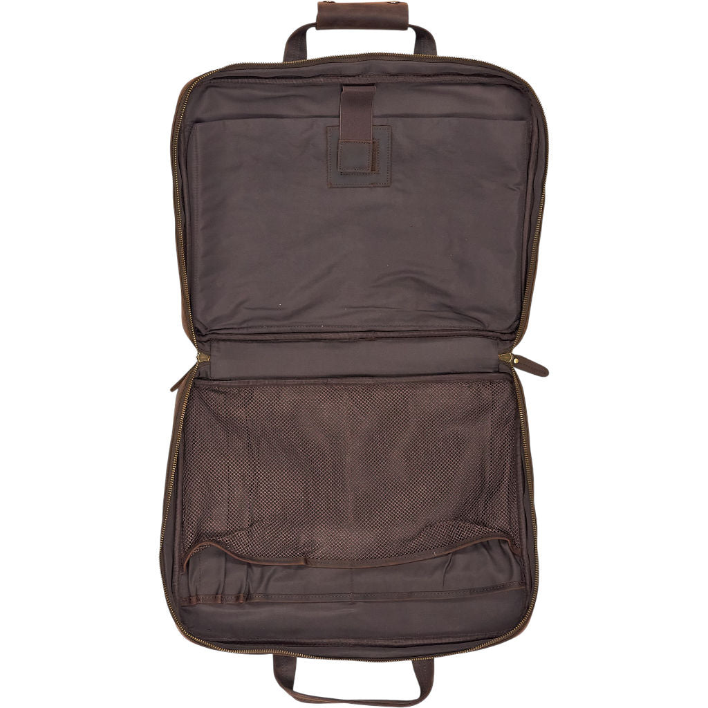 Tiding Brown Leather Briefcase