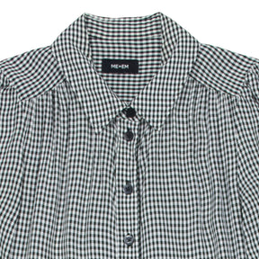 ME+EM Black Check Maxi Dress UK 8