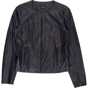 Armani Exchange Black Leather Jacket