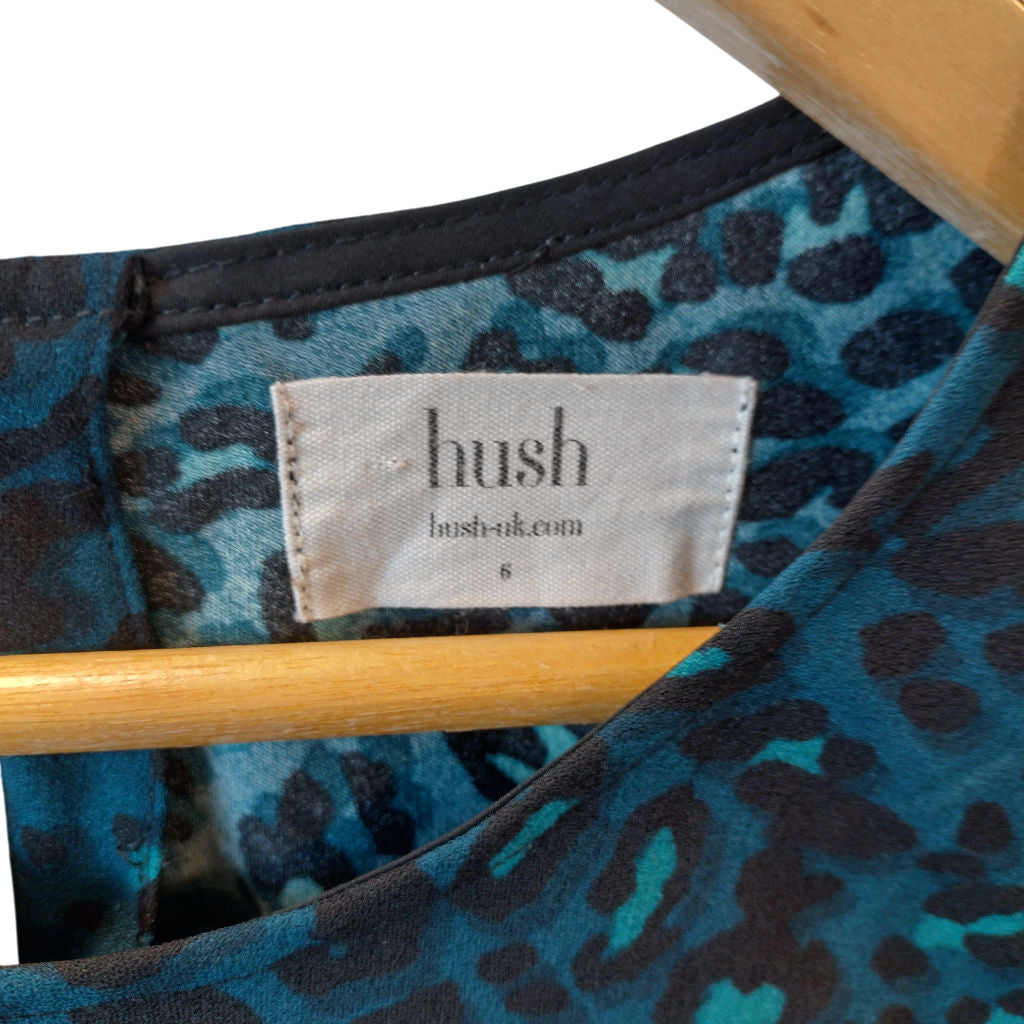 Hush Blue Leopard Print Mini Dress