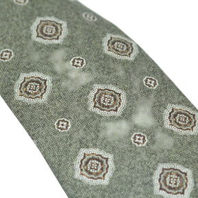Moss Green Patterned Silk Tie Bundle x 3
