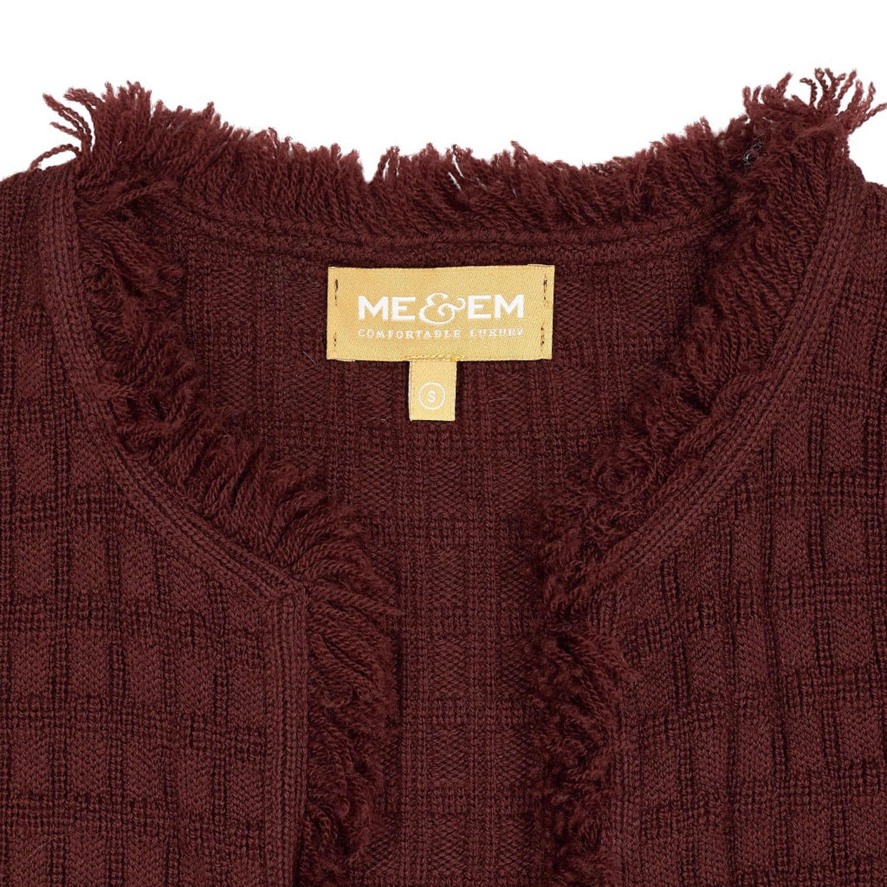 Me & Em Burgundy Textured Jacket