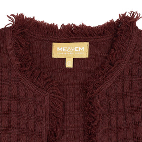 Me & Em Burgundy Textured Jacket