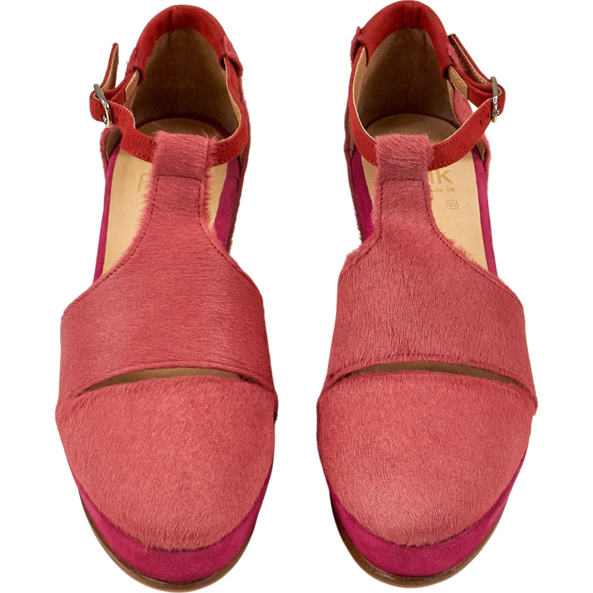 Folk Pink Lumi Rose Wedge Sandals