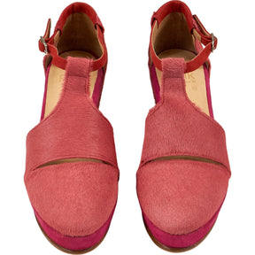 Folk Pink Lumi Rose Wedge Sandals