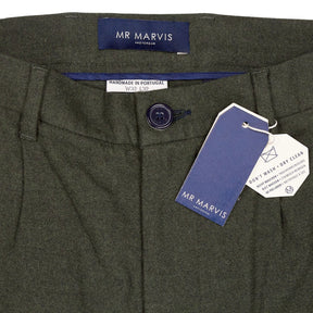 Mr Marvis Green Flannel Trousers