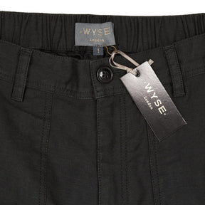 WYSE Black Lara Scallop Cargo Pants
