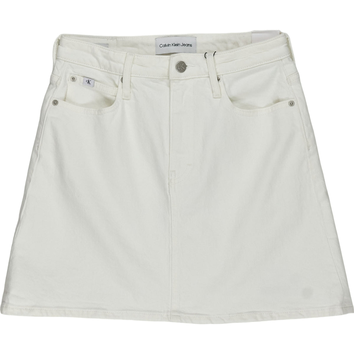 Calvin Klein Jeans White High Rise Mini A-line Skirt