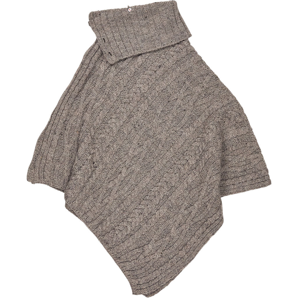 Glencroft Beige Wool Poncho