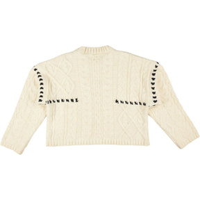 Pull&Bear Cream Cable Knit Jumper
