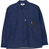 YMC Indigo Embroidered Shirt
