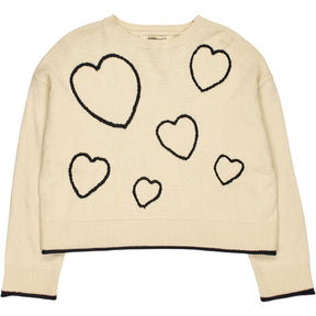 River Island Cream Heart Sweater