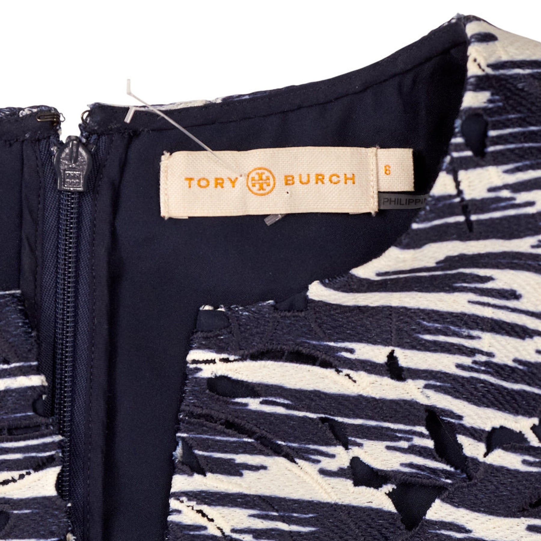 Tory Burch Navy Patterned Dress