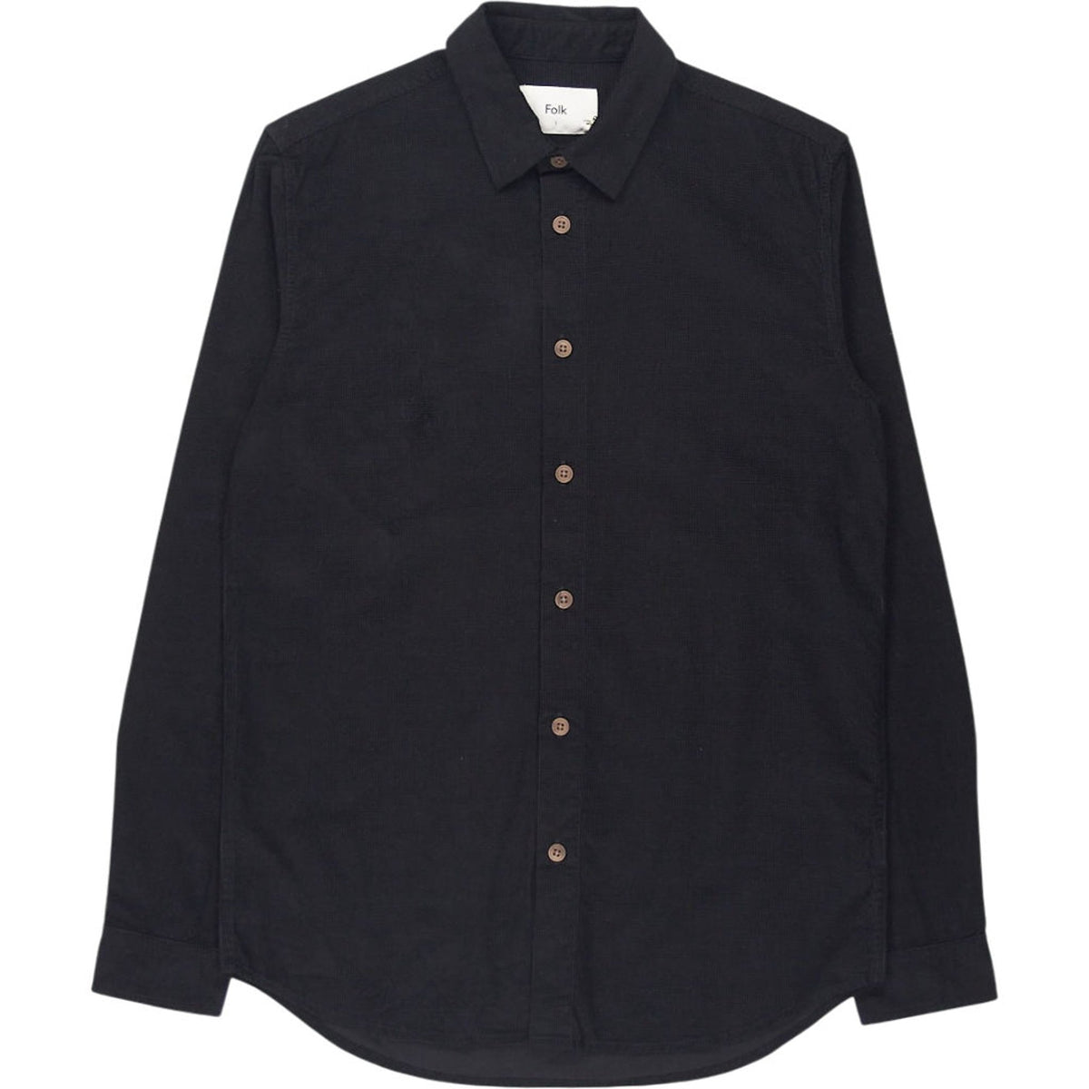 Folk Black Relaxed Barcocheck Shirt