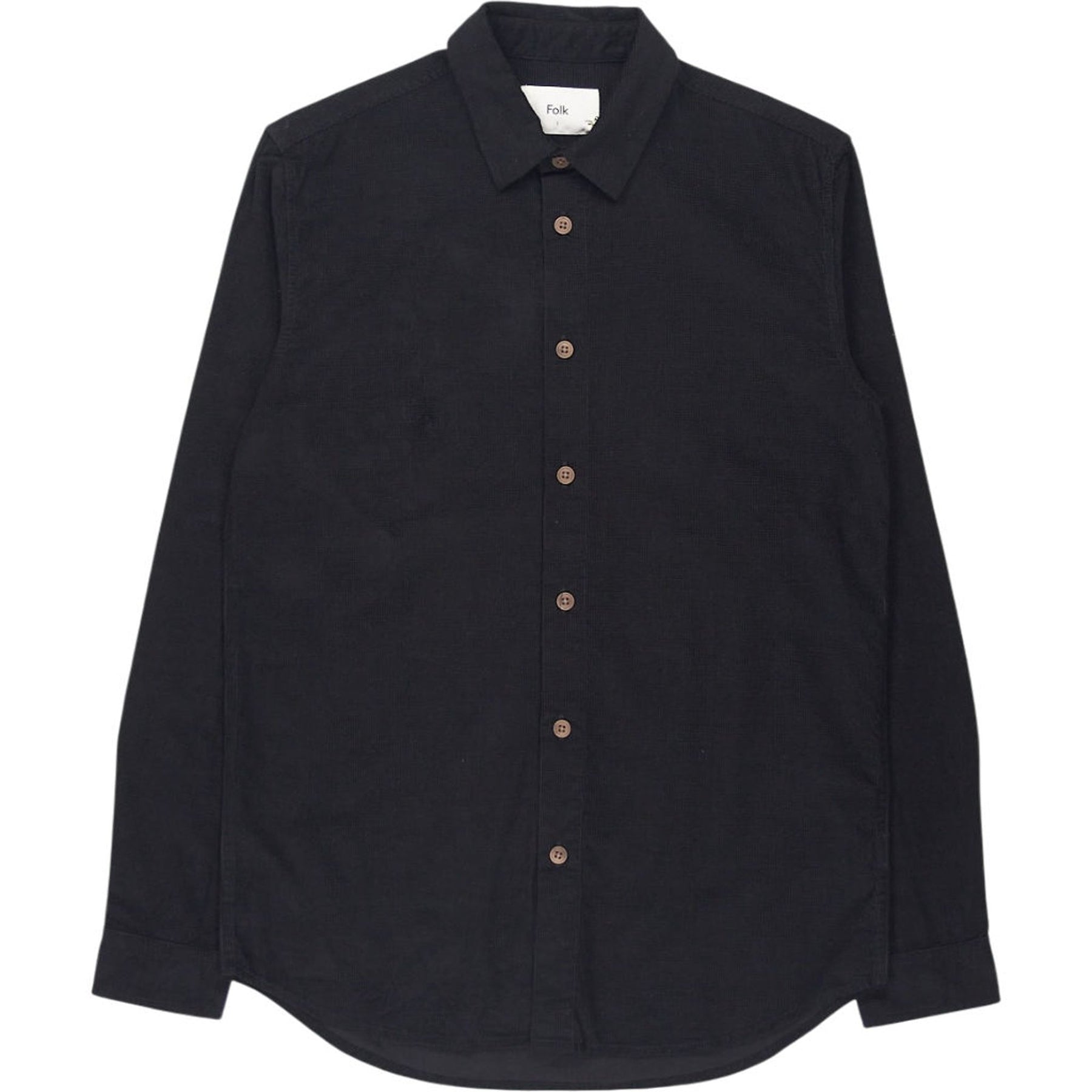 Folk Black Relaxed Barcocheck Shirt