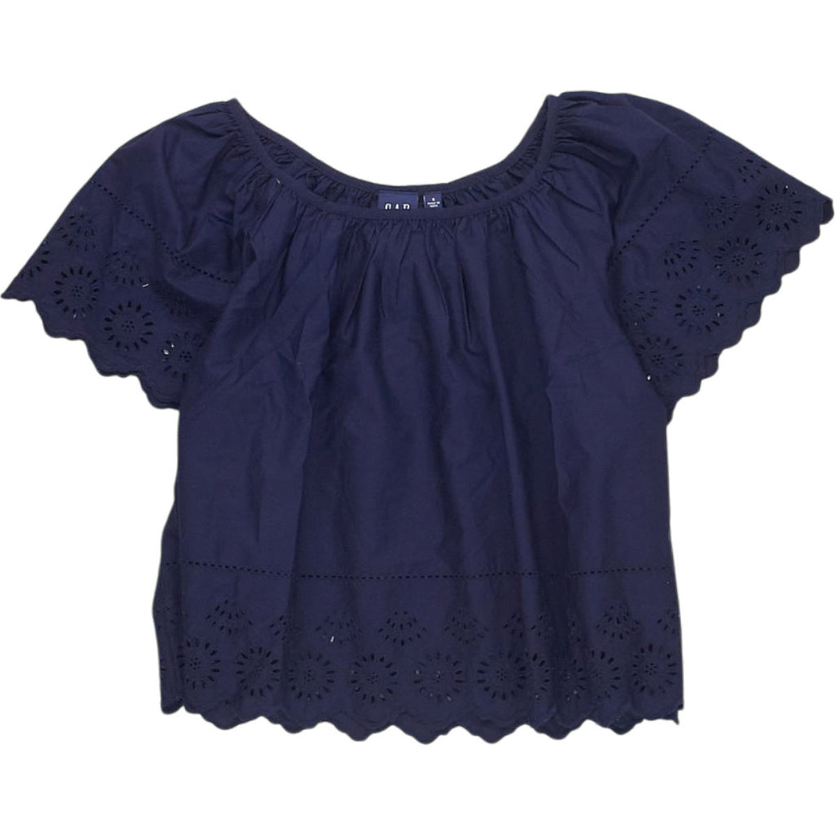 GAP Navy Broderie Anglaise Top S
