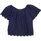 GAP Navy Broderie Anglaise Top S