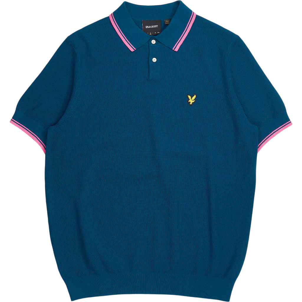 Lyle & Scott Teal Blue Cotton Polo Shirt