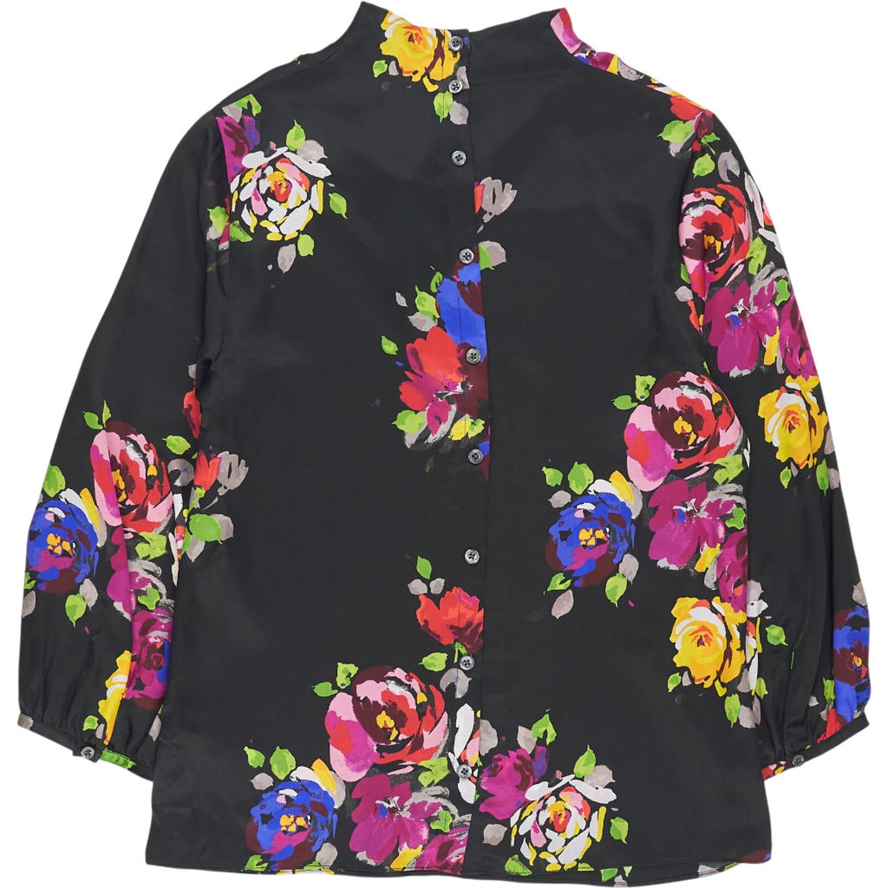 Kate Spade Black Floral Silk Blouse
