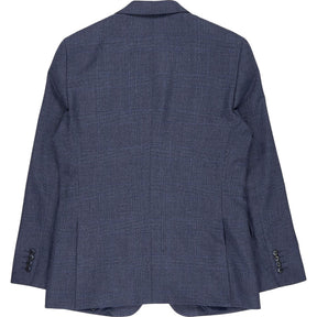 Moss Navy Checked Tailored Fit Jacket