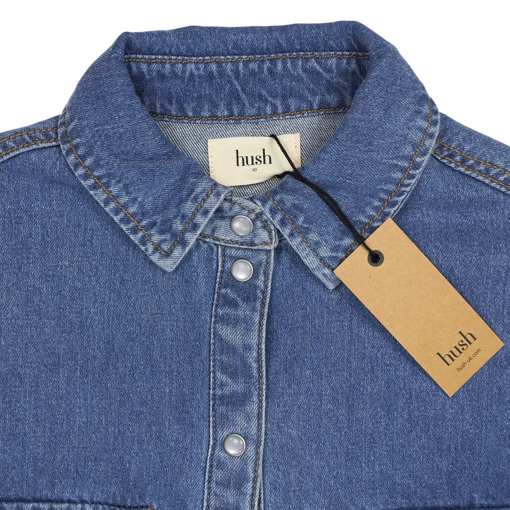 Hush Blue Davina Oversized Denim Shirt
