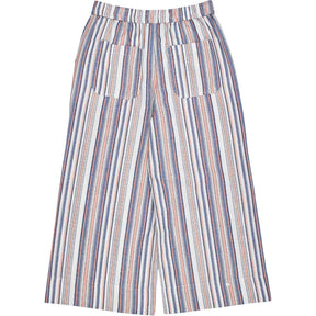 WYSE Multi Stripe Angeline Linen Cropped Trousers