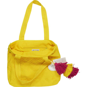 Pink City Prints Yellow Tote Bag