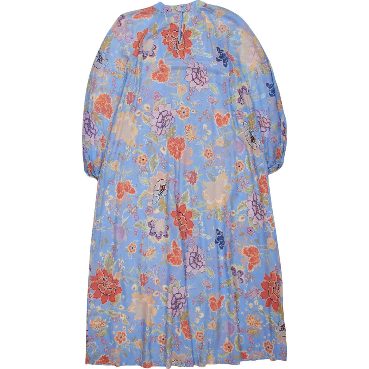 Rixo Blue Floral Midi Dress