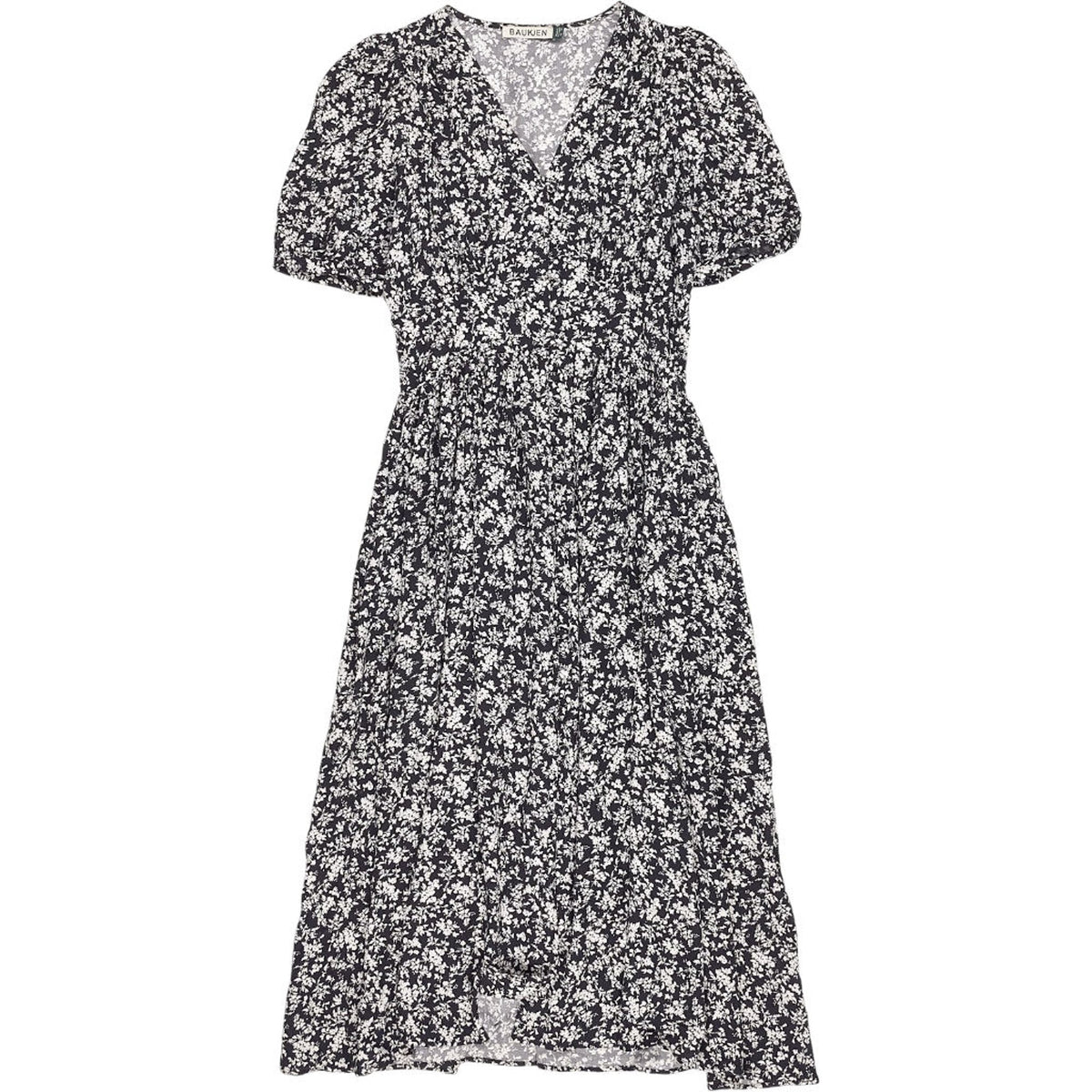 Baukjen Black Floral Midi Dress