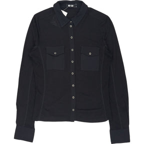 ME+EM Black Luxe Side Panel Shirt
