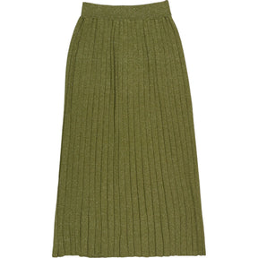 Novo Green Metallic Pleated Skirt