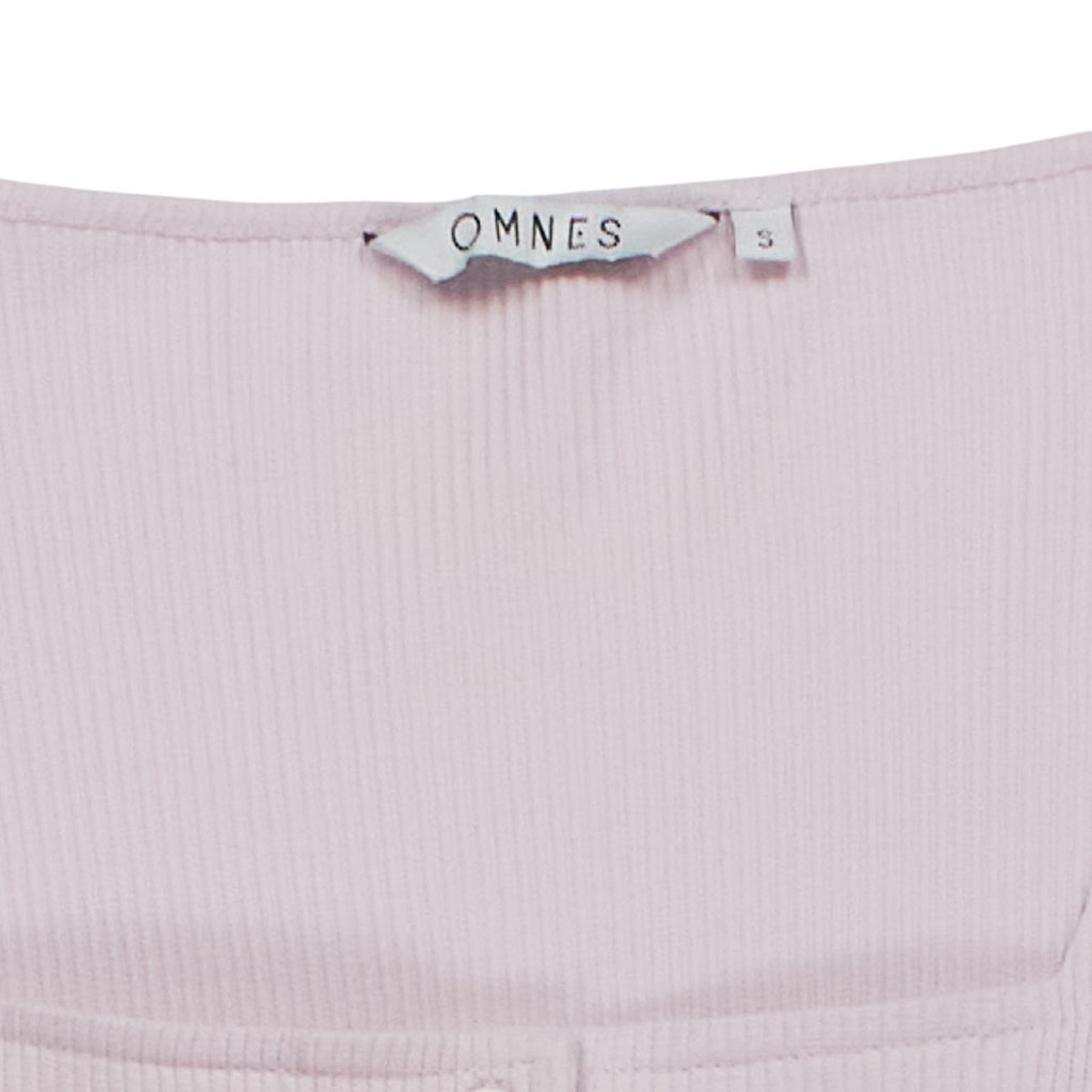 OMNES Pink Ribbed Long Sleeve Top