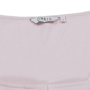 OMNES Pink Ribbed Long Sleeve Top
