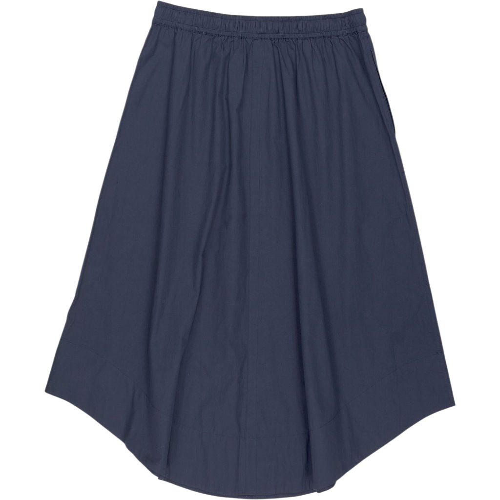 Hush Navy Cotton Poplin Skirt