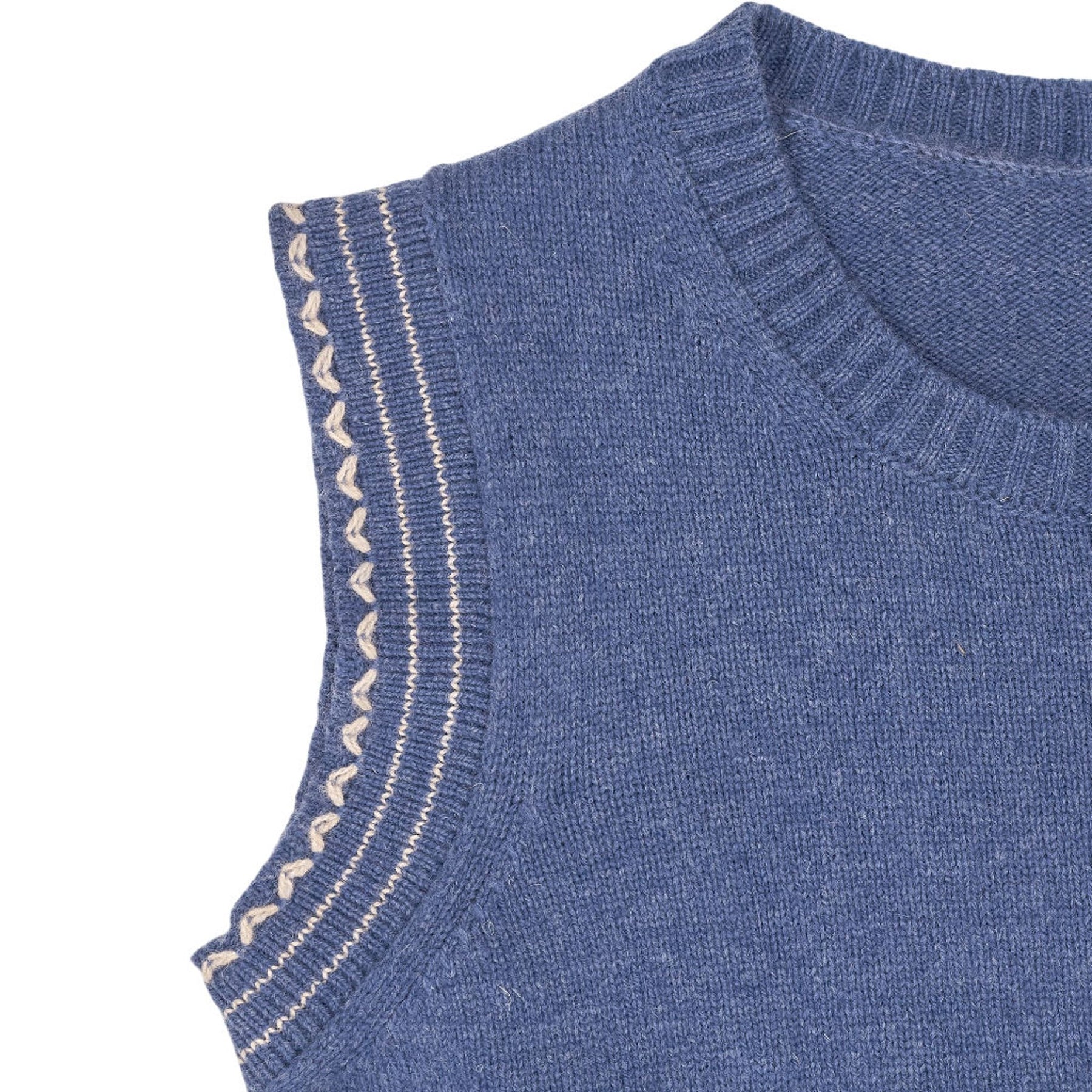 Beaufort Blue Wool Blend Sleeveless Knit Size label removed